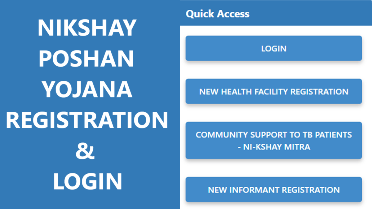 Nikshay Poshan Yojana Registration Login