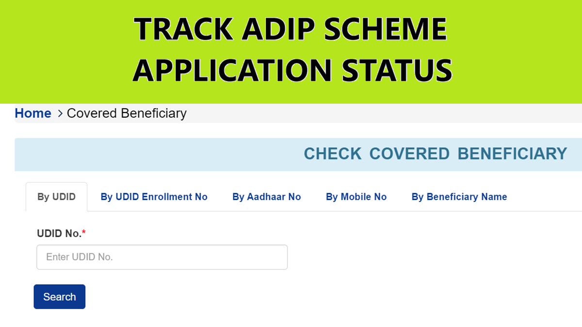 Track Adip Scheme Application Status