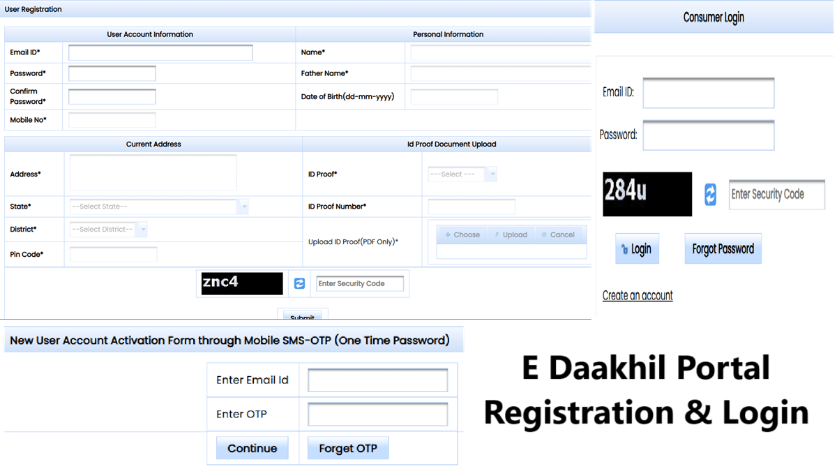 E Daakhil Portal Registration, Login