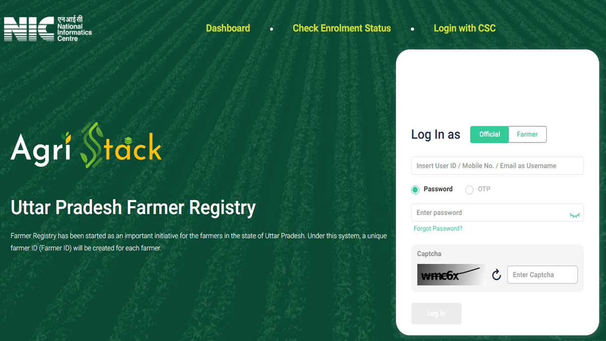 Agristack Farmer Registry Uttar Pradesh Online